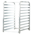 10-Tier Bakery Rack Trolley Aluminium Sheet Pan Storage Wheels