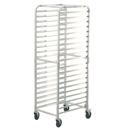 20-Tier Bakery Rack Trolley with Brake Wheels Aluminum Sheet Pan