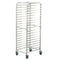 20-Tier Bakery Rack Trolley with Brake Wheels Aluminum Sheet Pan
