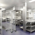20-Tier Bakery Rack Trolley with Brake Wheels Aluminum Sheet Pan