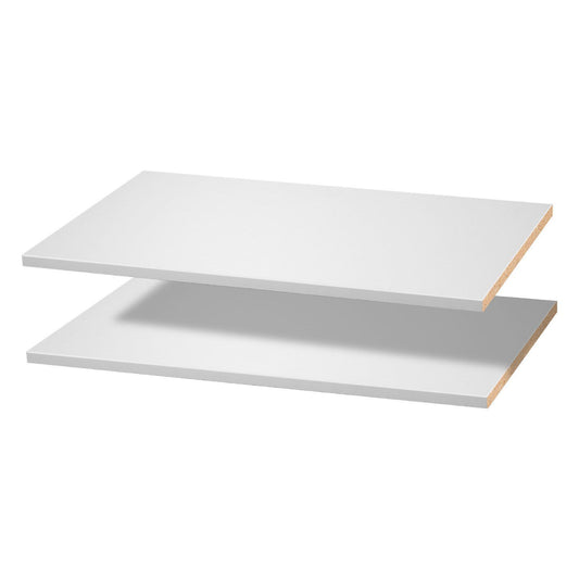 Melamine Shelves, 2 Piece, Wooden Cabinet Shelves Cut to Size for Closet System, Replacement Cabinet Shelf, Versatile Use Wardrobe Board for Closets, Cabinets, or any custom Shelving Needs