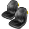 Tractor Seat High Back Black Vinyl Forklift Mower Drain Pair