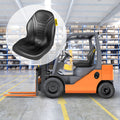 Tractor Seat High Back Black Vinyl Forklift Mower Drain Pair