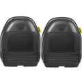 Tractor Seat High Back Black Vinyl Forklift Mower Drain Pair
