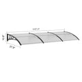 Window Door Awning Canopy, 965 x 2975mm Door Canopy Exterior, UF50+ PC Sunshade Sheet Awnings, Outdoor Patio Awning Sun Shade, Transparent, Waterproof, for Sun Shutter, UV, Rain, Snow Protection