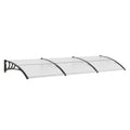 Window Door Awning Canopy, 965 x 2975mm Door Canopy Exterior, UF50+ PC Sunshade Sheet Awnings, Outdoor Patio Awning Sun Shade, Transparent, Waterproof, for Sun Shutter, UV, Rain, Snow Protection