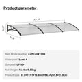 Window Door Awning 965x2975mm UF50+ PC Sunshade Waterproof