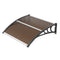 Polycarbonate Door Awning 40x40cm UPF50+ UV Rain Snow Protection