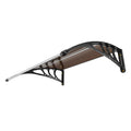 Polycarbonate Door Awning 40x40cm UPF50+ UV Rain Snow Protection