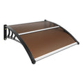 Polycarbonate Door Awning 40x40cm UPF50+ UV Rain Snow Protection