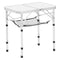 Folding Camping Table 24x16in Aluminum Adjustable Height Portable