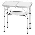 Folding Camping Table 24x16in Aluminum Adjustable Height Portable
