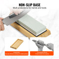 Whetstone Knife Sharpening Kit, 2 Dual-Sided Grit Whetstones 400/1000 3000/8000, 10PCS Knife Sharpener Kit with 3 Non-Slip Bases, Angle & Honing Guide, Flattening Stone for All Knives, Scissors
