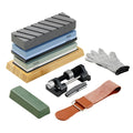 Whetstone Knife Sharpener Kit 2x Dual Grit 400/1000 3000/8000