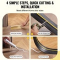 Garage Door Threshold Seal Strip 12ft Black PVC Weatherproof