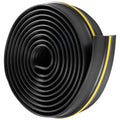 Garage Door Threshold Seal Strip, 16.5 FT Universal Garage Door Floor Seal Strip with Adhesive, Garage Door Bottom Weatherproof Strip, Upgraded Thick PVC DIY Weather Stripping Replacement, Black