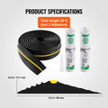 Garage Door Threshold Seal Kit 20ft U Shape O Ring Bottom Seal Black