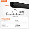 Garage Door Threshold Seal Kit 20ft U Shape O Ring Bottom Seal Black