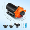 Water Diaphragm Pump 20.8 LPM 4.8 bar RV Marine Boat Self Prime