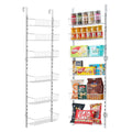 Over Door Pantry Organiser 6-Tier White Steel Spice Rack Storage