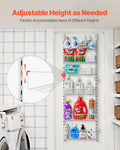 Over Door Pantry Organiser 6-Tier White Steel Spice Rack Storage
