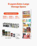 Over Door Pantry Organiser 6-Tier White Steel Spice Rack Storage
