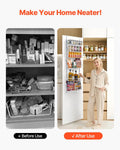 Over Door Pantry Organiser 6-Tier White Steel Spice Rack Storage