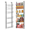 Over Door Pantry Organiser 6-Tier Steel Spice Rack Storage Black