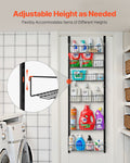 Over Door Pantry Organiser 6-Tier Steel Spice Rack Storage Black
