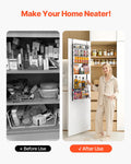 Over Door Pantry Organiser 6-Tier Steel Spice Rack Storage Black