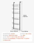 Over Door Pantry Organiser 6-Tier Steel Spice Rack Storage Black