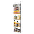 Over Door Pantry Organiser 6-Tier Steel Spice Rack Storage Black