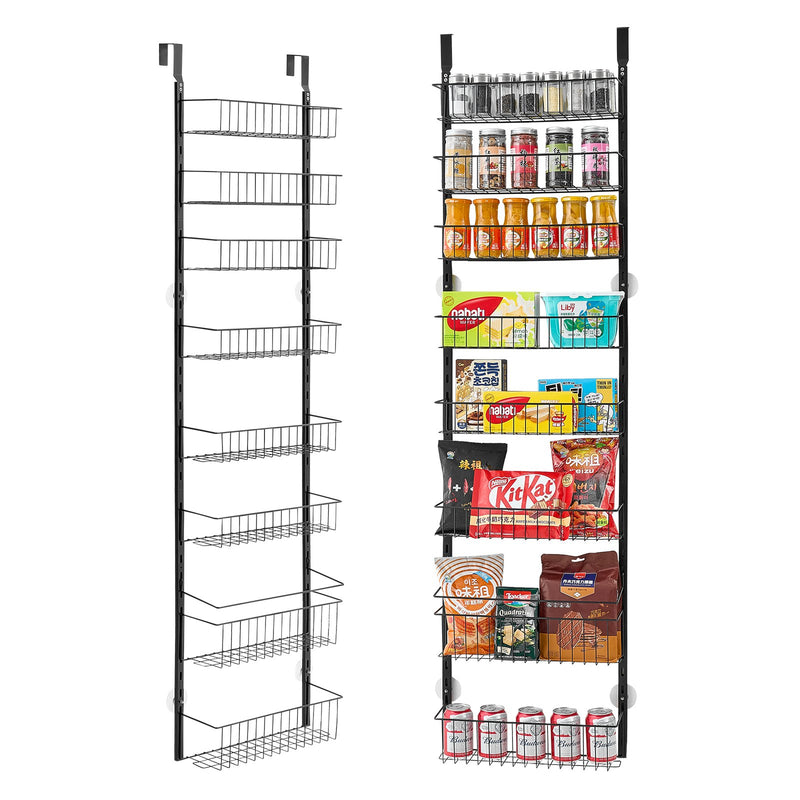 VEVOR 8-Tier Over Door Pantry Organizer Hanging Storage Rack Adjustable