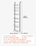 VEVOR 8-Tier Over Door Pantry Organizer Hanging Storage Rack Adjustable