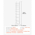 Over the Door Pantry Organizer, 9-Tier Pantry Organization and Storage, Heavy-Duty Steel Hanging Spice Rack, Adjustable Wall Seasoning Shelves, for Home Kitchen Laundry Room Bathroom, White