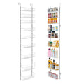 Over Door Pantry Organiser 9-Tier Heavy Duty Steel Spice Rack White
