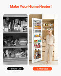 Over Door Pantry Organiser 9-Tier Heavy Duty Steel Spice Rack White