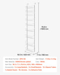 Over Door Pantry Organiser 9-Tier Heavy Duty Steel Spice Rack White