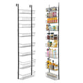 9-Tier Over Door Pantry Organizer Spice Rack Black Steel
