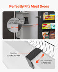 9-Tier Over Door Pantry Organizer Spice Rack Black Steel