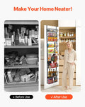 9-Tier Over Door Pantry Organizer Spice Rack Black Steel