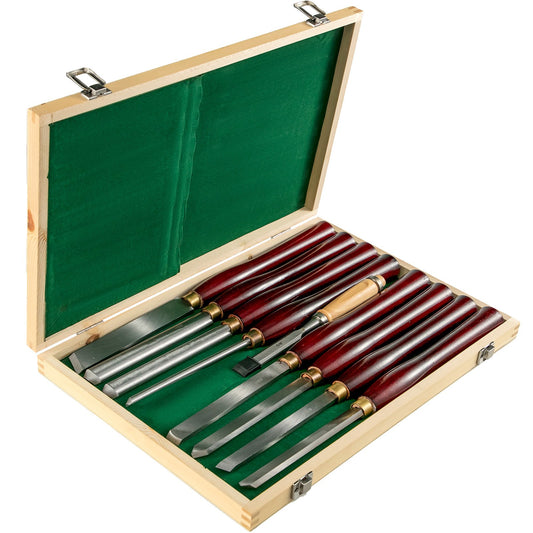 Woodworking Lathe Chisel Set 8 Piece HSS Steel Wood Turning Tools
