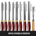 Woodworking Lathe Chisel Set 8 Piece HSS Steel Wood Turning Tools