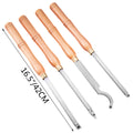 Wood Turning Tools 4 Piece Set Carbide Lathe Chisels Diamond Round