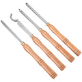 Wood Turning Tools 4 Piece Set Carbide Lathe Chisels Diamond Round