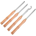 Wood Turning Tools 4 Piece Set Carbide Lathe Chisels Diamond Round