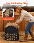 Hay Bag Horse 55x18.5x64cm 46x46mm Holes Nylon PVC Waterproof