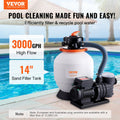 Sand Filter Above Ground Pool Pump 450W 13000 L/H 6-Way
