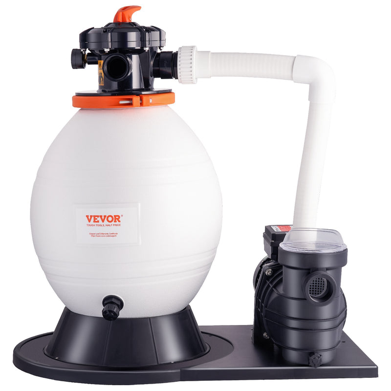 Sand Filter Pool Pump 850W 18000L/H 6-Way Valve Above Ground