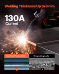VEVOR MIG Welder 130Amp Gasless Flux Core IGBT Inverter Welding Machine